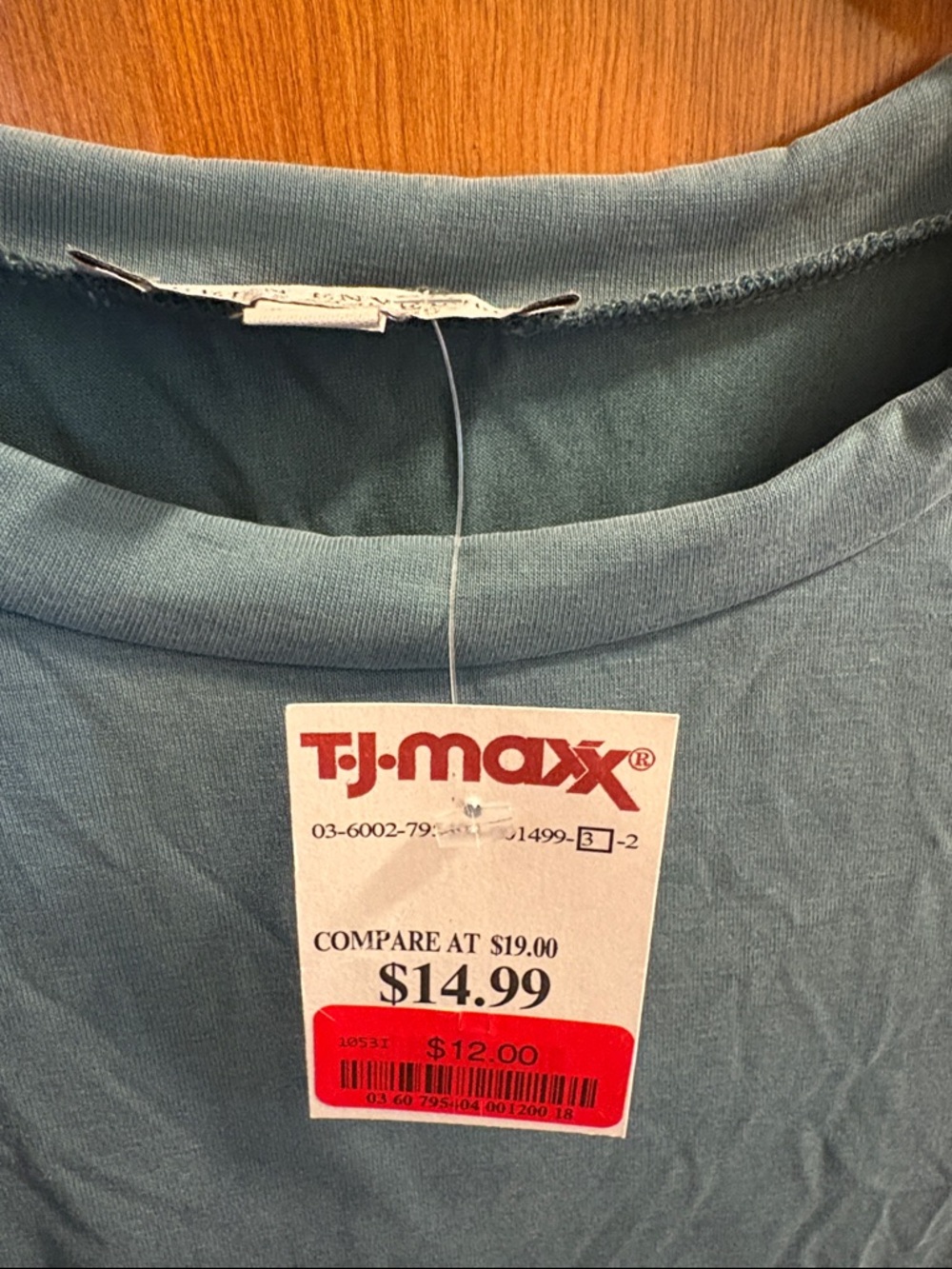 Green Envelope Teal Knot-Front Short Sleeve Tee - Picture 4 of 4